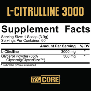 5% Core L-Citruline-Supplements-Reflex Supplements Cranbrook